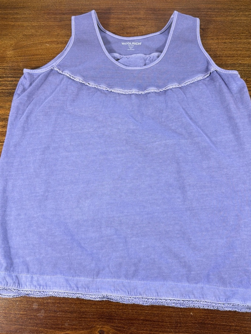 Woolrich Lavender Scoop Neck Sleeveless Tank